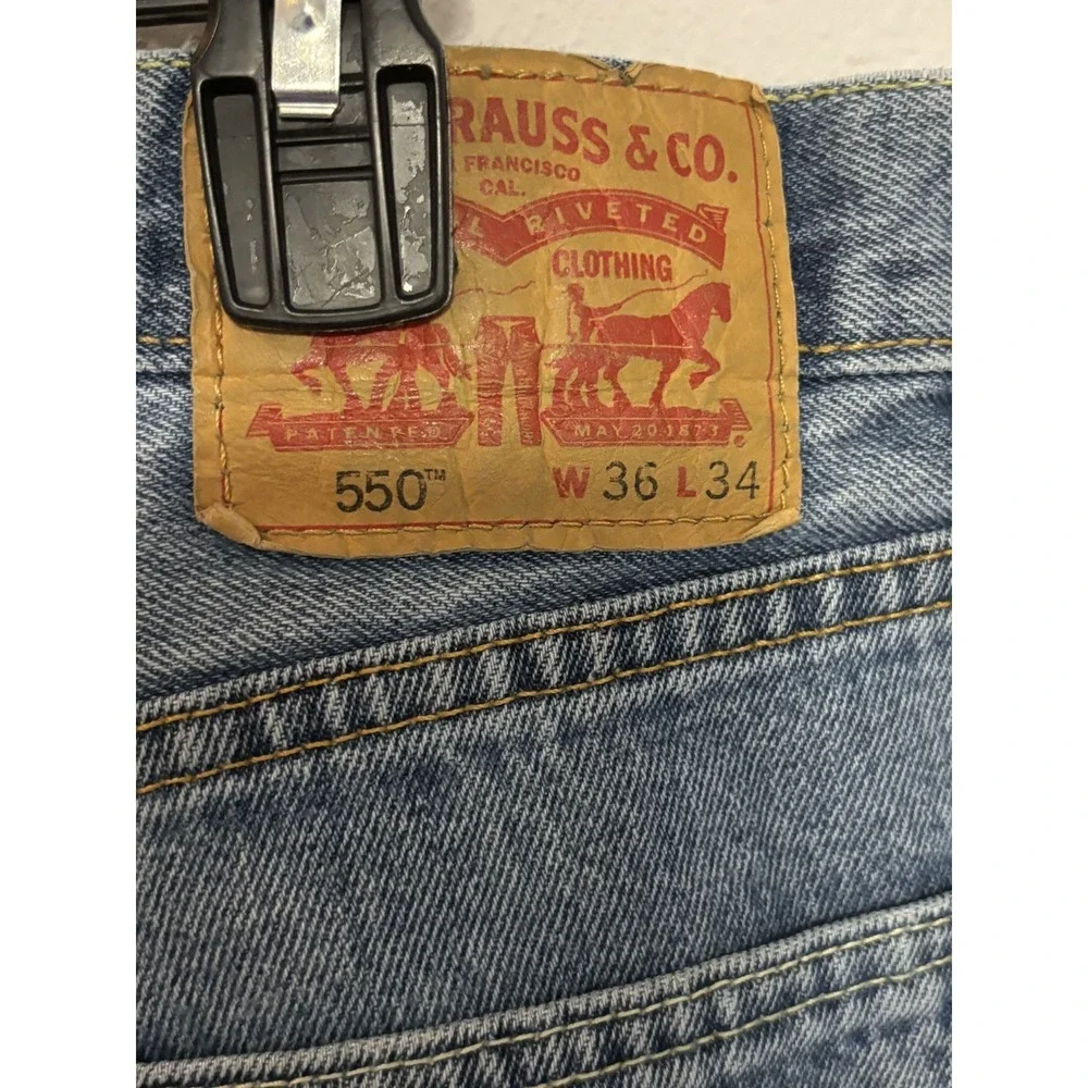 Levi's Strauss &‎ Co. 550 Relaxed Fit Straight-Leg Jeans Size 36 x 34 Blue